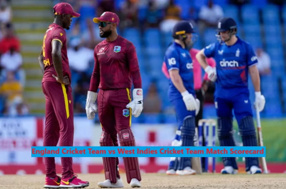England Cricket Team vs West Indies Cricket Team Match Scorecard