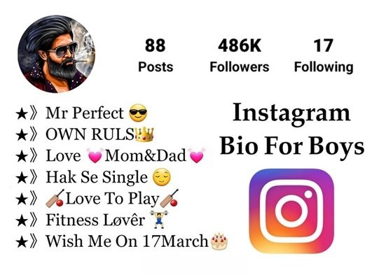 Instagram Bio for Boys