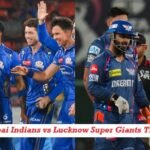 Mumbai Indians vs Lucknow Super Giants Timeline