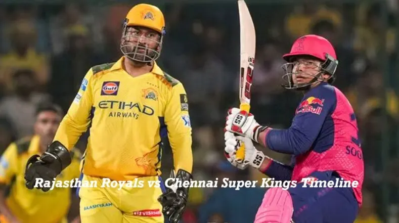 Rajasthan Royals vs Chennai Super Kings Timeline