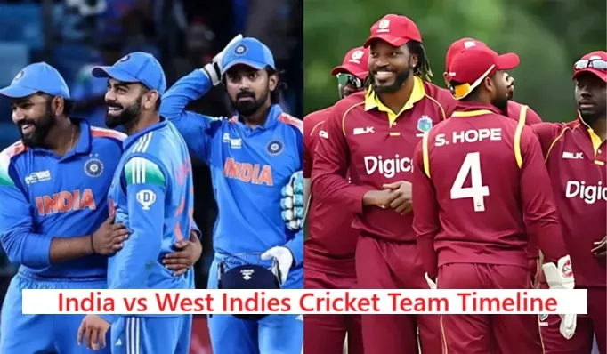India National Cricket Team vs West Indies Cricket Team Timeline