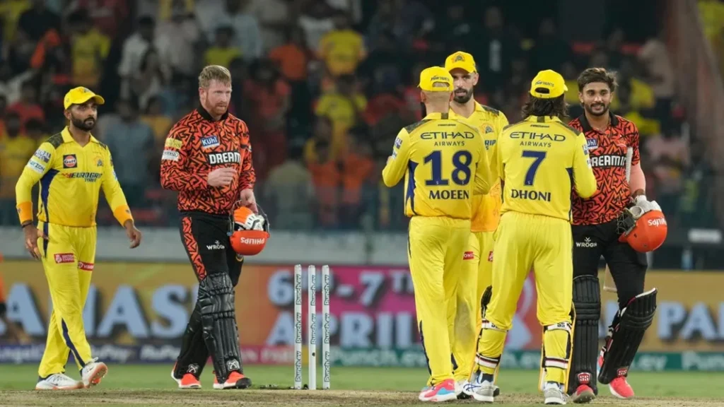 Chennai Super Kings vs Sunrisers Hyderabad Timeline
